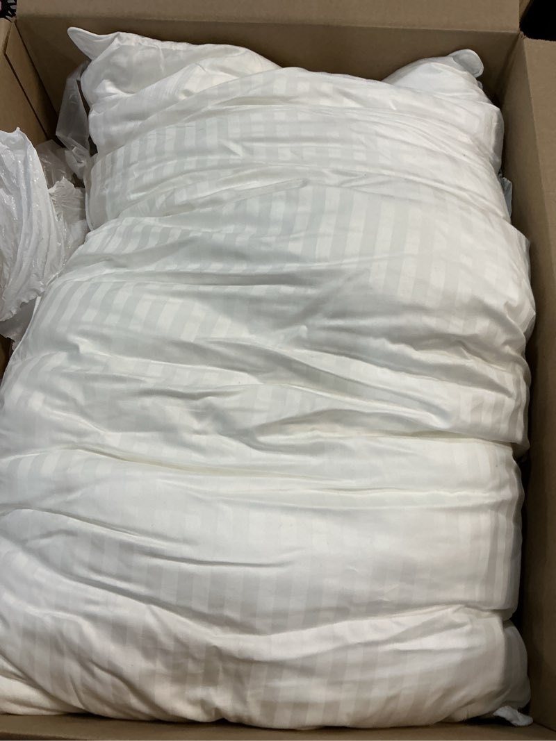 Condition photo showing Good Condition for beckham hotel collection bed pillows king size set of 2 - down alternative pillow for back, stomach or side sleepers