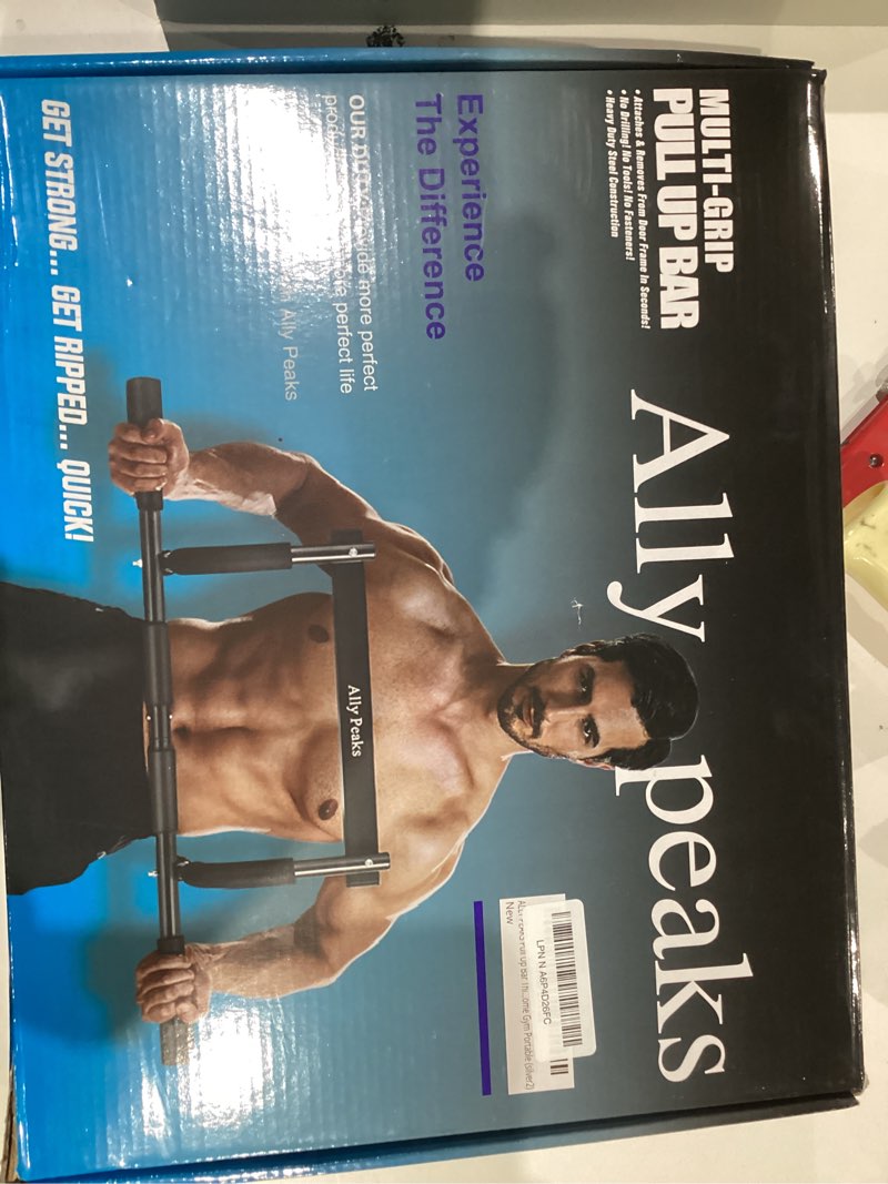 Condition photo showing New/Like New for Ally Peaks Pull Up Bar for Doorway | Thickened Steel Max Limit 440 lbs Upper Body Fitness Workout Bar| Multi-Grip Strength for Doorway | Indoor Chin-Up Bar Fitness Trainer for Home Gym Portable silver2