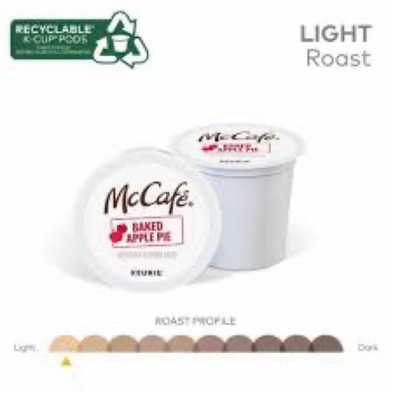 McCafe Baked Apple Pie K-Cup 6/10 Pods Best By 12/16/2025