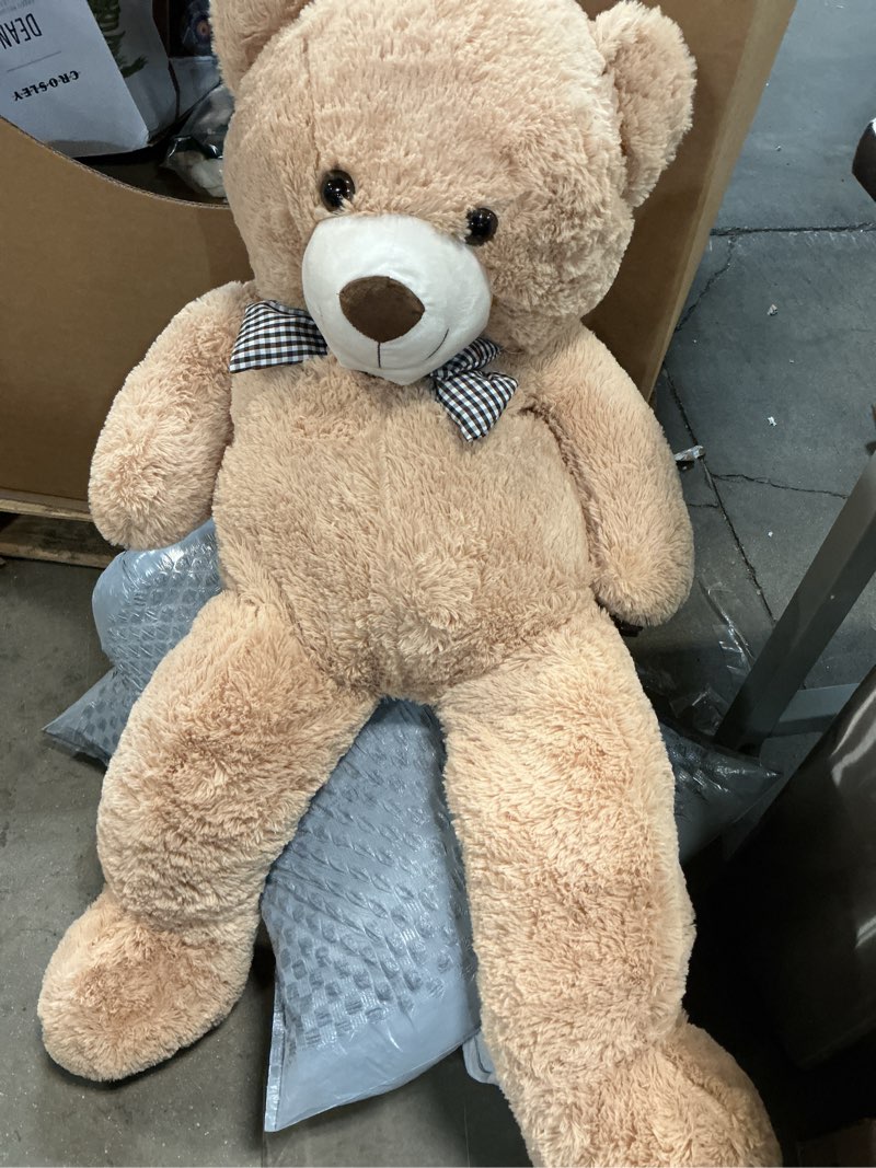 Condition photo showing Good Condition for MaoGoLan Giant Teddy Bear 4 Feet,Adorable and Cuddly Big Bear Stuffed Animal 47\", Classic Teddy Bear Plush Gift Decoration for Baby Shower,Party,Birthday,Valentines Day,Tan Brown 47 inches