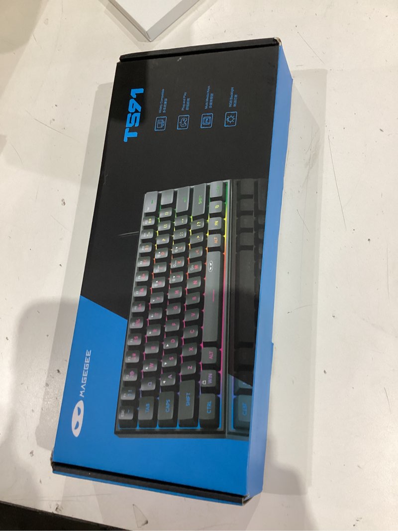 Condition photo showing Good Condition for camiysn mini gaming keyboard, 60% percent keyboard, 61 keys mechanical feel, compact rgb backlit, wa