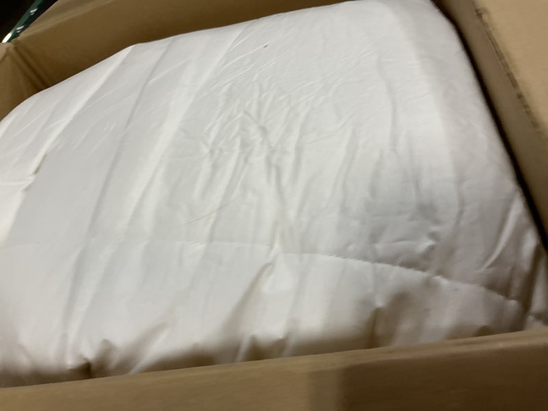 Condition photo showing New/Like New for thx9zrnm 75% canadian goose down comforter king size, ultra soft 100% cotton fabric, 850 fill power all season duvet insert, hotel luxury bedding comforters (white,106"x90") white king(106"x90")