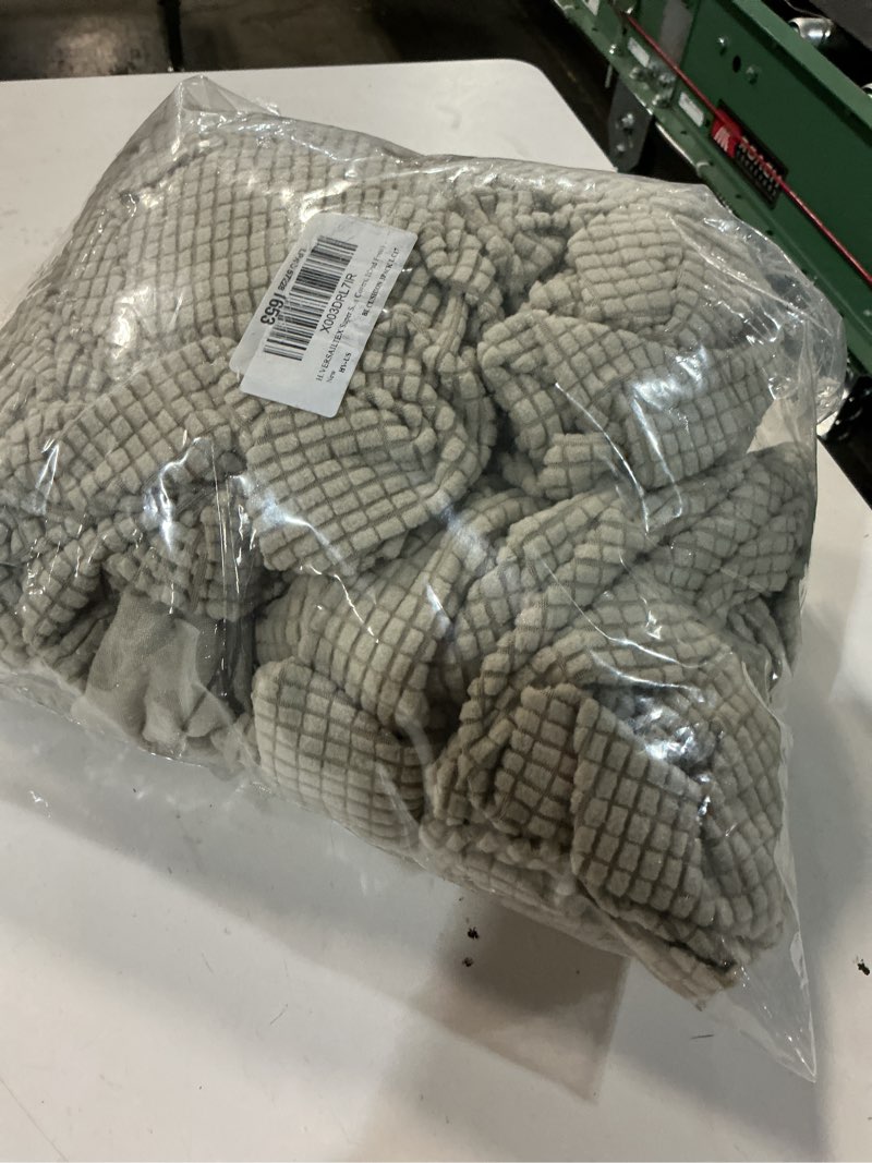 Condition photo showing Good Condition for h.versailtex super stretch individual seat cushion covers - sofa & couch cushion slipcover sets - thick jacquard textured twill fabric (3 piece xl sofa cushion covers, island fossi)