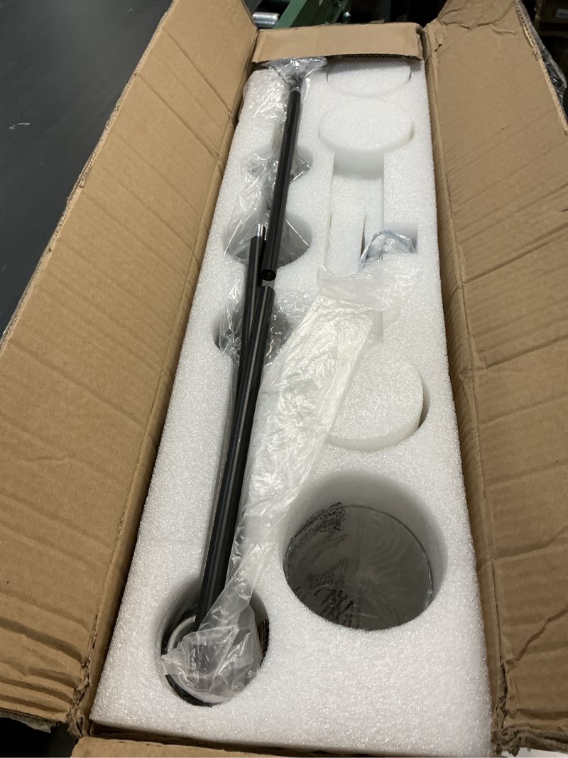 Condition photo showing Good Condition for Island Light for Kitchen, 4-Light Linear Chandelier Pendant Lighting for Kitchen Island, Matte Black Dining Room Light Fixture Over Table with Clear Glass Shades