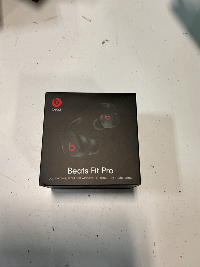 Condition photo showing New/Like New for Beats Fit Pro (1st Gen) - True Wireless Noise Cancelling Earbuds - Active Noise Cancelling - Sweat Resistant Earphones, Compatible with Apple & Android, Class 1 Bluetooth®- Beats Black Beats Black Fit Pro Without AppleCare+