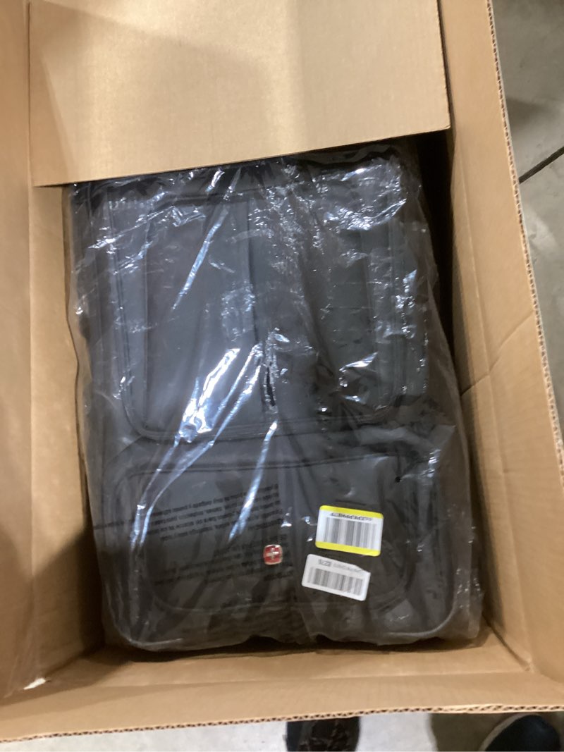 Condition photo showing Good Condition for SwissGear Sion Softside Expandable Luggage – Large Checked Suitcase with 360 Degree Wheels & Retractable Handle – 29 Inch, Perfect for 7-9 Night Trips – Black Checked-Large 29-Inch Black