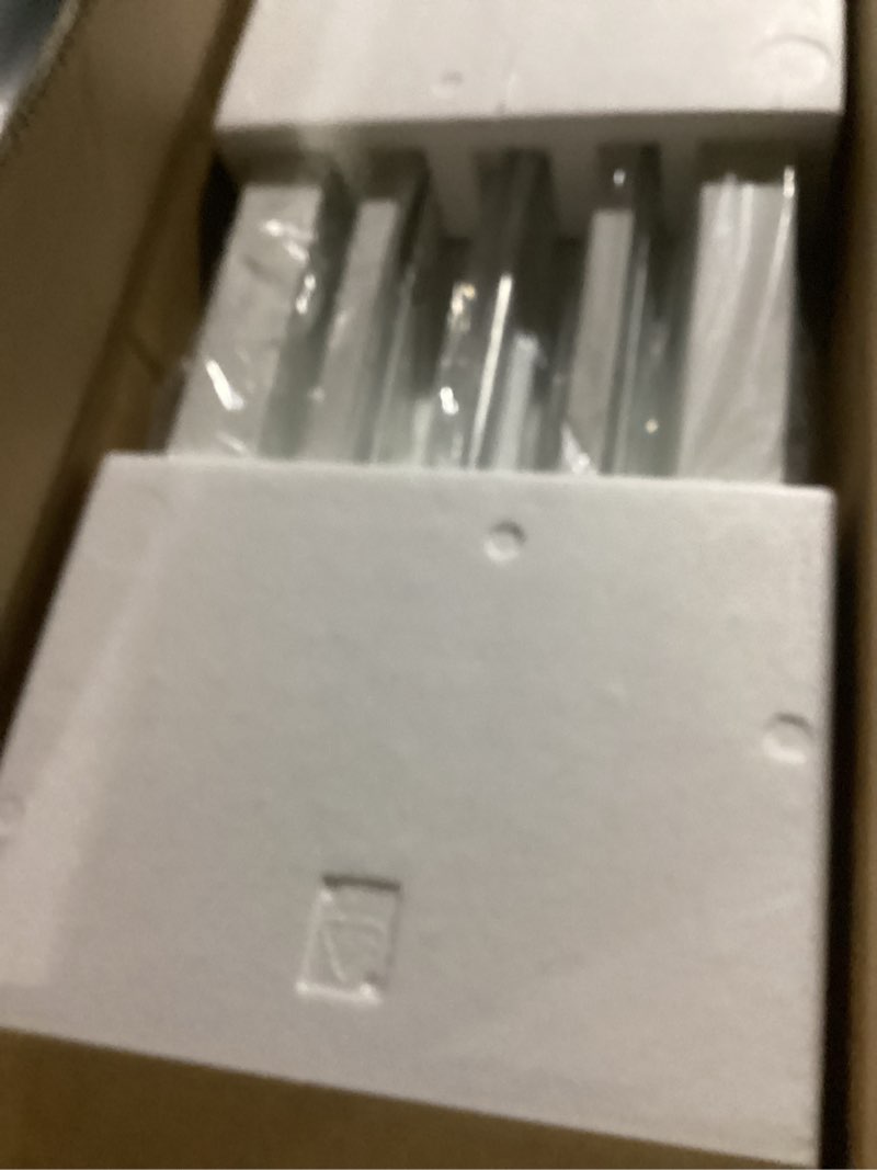 Condition photo showing New/Like New for sweetcrispy electric standing desk adjustable height, 40x24 inch sit stand up home office desks computer workstation pc work table with 3 memory preset splice wood board metal frame, white white 40x24 inch