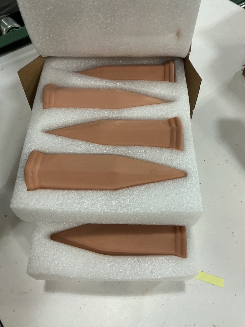 Condition photo showing New/Like New for tcamp 15 pack terracotta watering spikes, plant watering devices wine bottle automatic plant self watering spikes for vacations, self-watering stakes for indoor outdoor plants 15pack