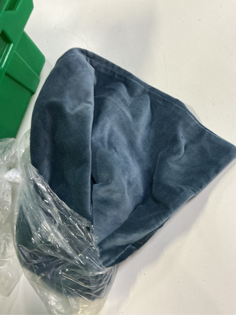 Condition photo showing Good Condition for classic cotton velvet pillow cover (set of 2), 20x20, glacier blue