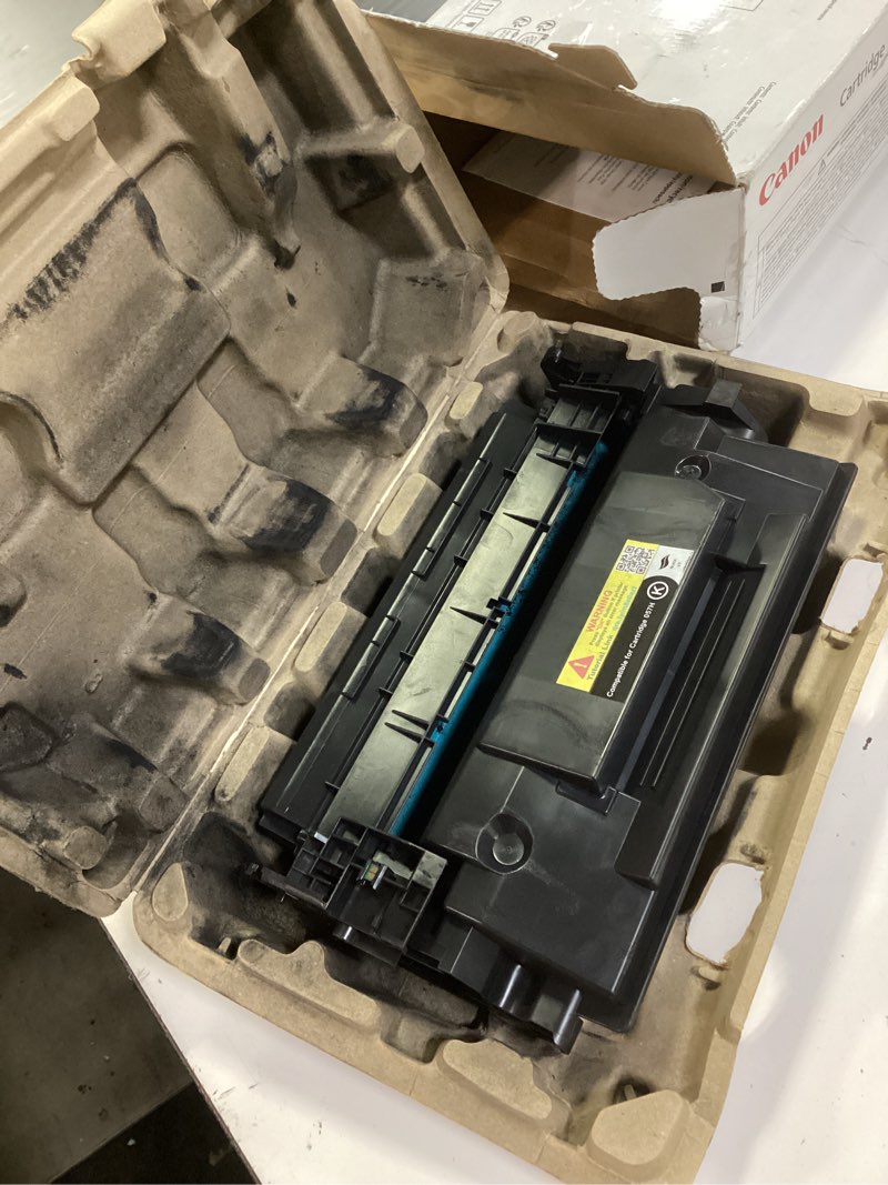 Condition photo showing As Is for canon genuine toner cartridge 057 black, high capacity (3010c001), 1-pack imageclass mf449dw, mf448dw, mf445dw, lbp228dw, lbp227dw, lbp226dw laser printers (057 h)