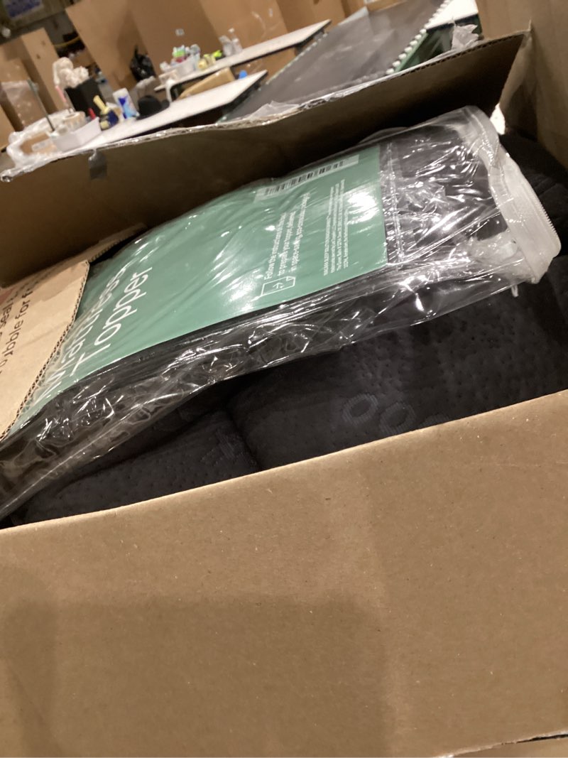 Condition photo showing Good Condition for Ultra Soft King Size Mattress Topper - Viscose Made from Bamboo Pillow Top Mattress Pad for Back Pain Relief - Naturally Cooling for Hot Sleepers, Dark Gray Dark Gray King