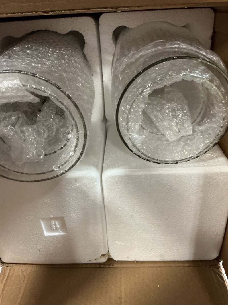 Condition photo showing Good Condition for 24 PCS Hurricand Glass Candle Holders, Clear Glass Cylinder Vase for Centerpieces Wedding Party Decoration Clear Glass Candle Holder-24pcs