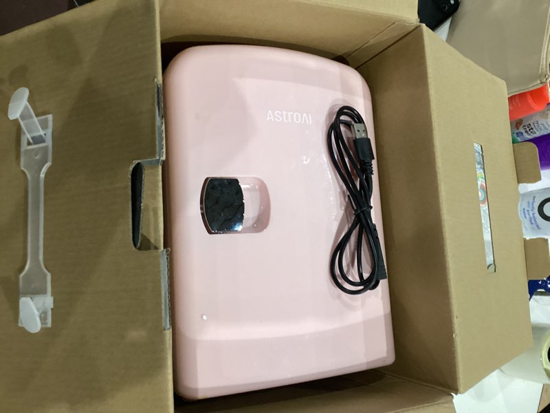 Condition photo showing Good Condition for Cooluli Mini Fridge for Bedroom - Car, Office Desk & Dorm Room - Portable 4L/6 Can Electric Plug In Cooler & Warmer for Food, Drinks, Skincare Beauty & Makeup - 12v AC/DC & Exclusive USB Option, Pink Pink 4 Liter