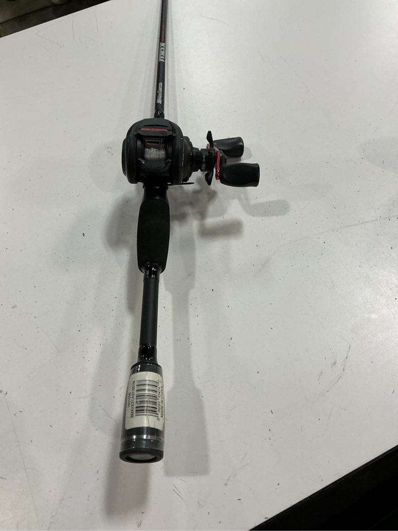 Condition photo showing As Is for abu garcia max ez cast baitcast fishing combo, 6' medium rod, right handed reel