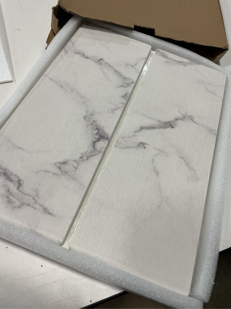 Condition photo showing New/Like New for large stone drying mat for kitchen counter, 24"x16" collapsible quick dry dish drying mat, water-absorbent marble diatomaceous earth mats for bottles cups dishes, match any countertop white 24" x 16"