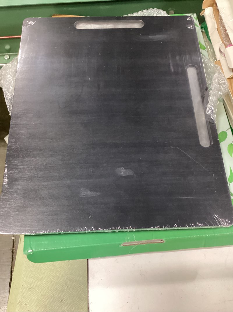 Condition photo showing New/Like New for Joy&Grace Appliance Slider for Kitchen Appliances 360° Rolling Sliding Tray for Coffee Maker Countertop, Bamboo Coffee Pot Slider Rolling Tray with Universal Rollers (Black, Large 16"x13") Large (16" x 13") Black