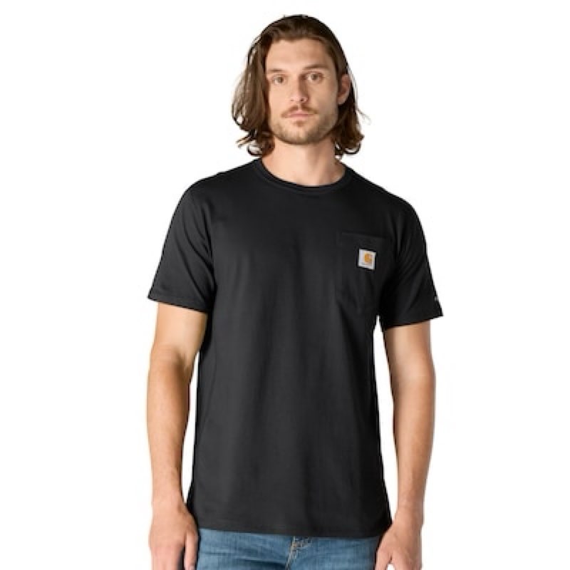 carhartt men's black medium weight jersey short sleeve solid t-shirt ( xl )