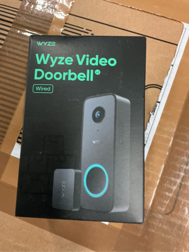 Condition photo showing Good Condition for wyze video doorbell v2, two-way audio, 2k video, color night vision, ip65 weather resistance, 24/7 video recording*, package monitor, compatible with alexa & google assistant, black (wiring required)
