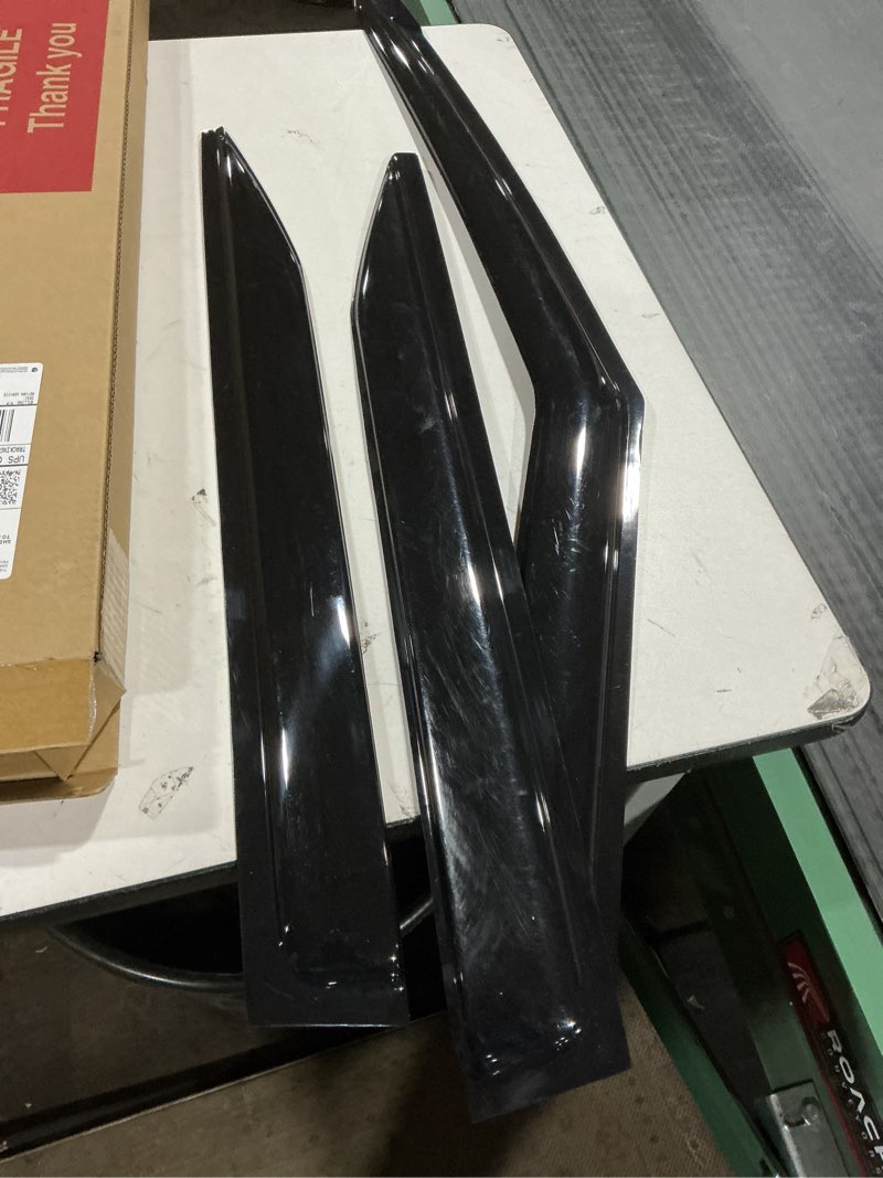 Condition photo showing As Is for (Car unknown) (similar to stock photo) JOYTUTUS Low Profile Rain Guards for 2025-2026 Toyota 4Runner, Outside Mount Window Vent Visor Tape-On Window Deflectors | No-Gap Design | Reduces Wind Noise & Rain