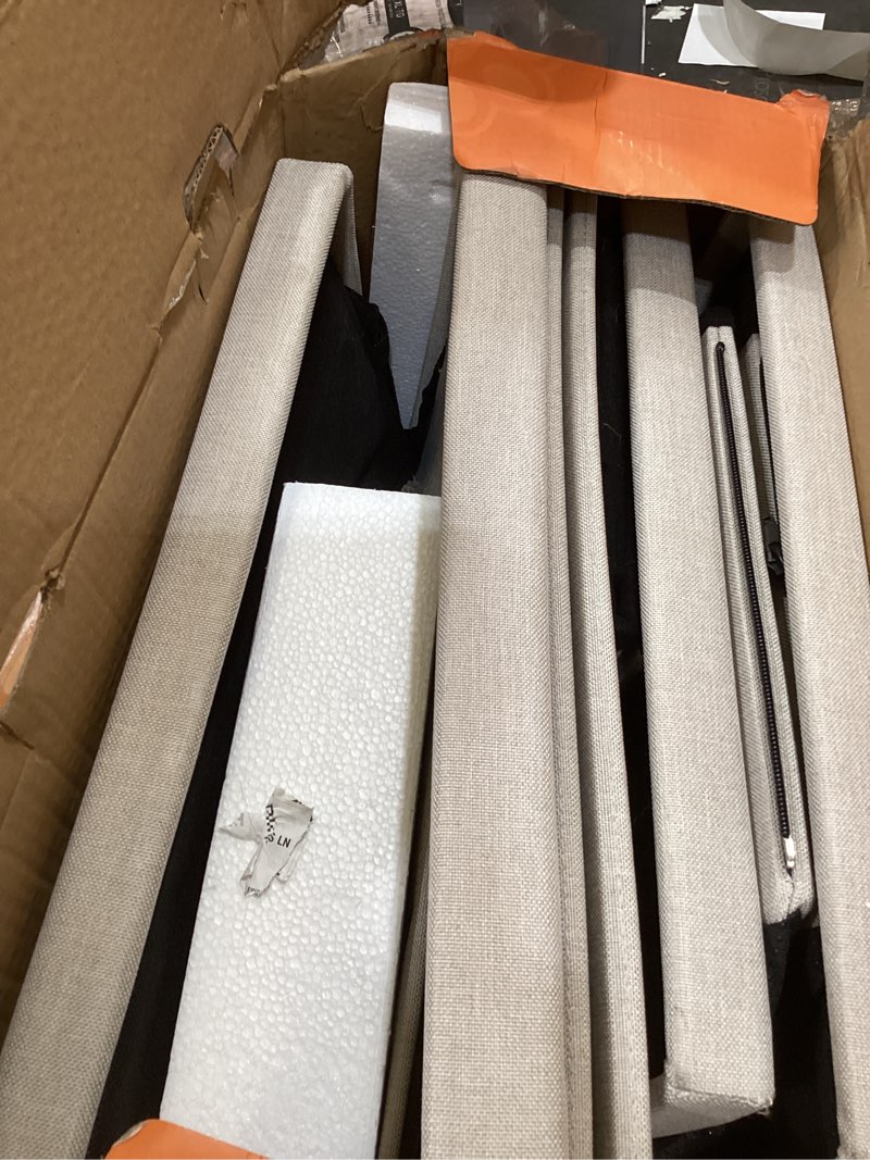 Condition photo showing As Is for dog stairs with storage 23" h, 4-step wider dog steps for high beds window, folding sturdy pet stairs gift for small/medium/large old dogs cat, ramp for climbing car up to 200 lbs, beige beige 4 steps no condo(43"d x 17"w x 23"h)