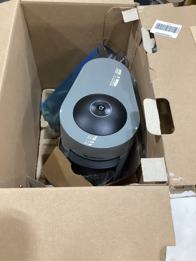 Condition photo showing As Is for De'Longhi Nespresso Vertuo Plus Coffee and Espresso Maker by De'Longhi, Grey Machine Only Gray