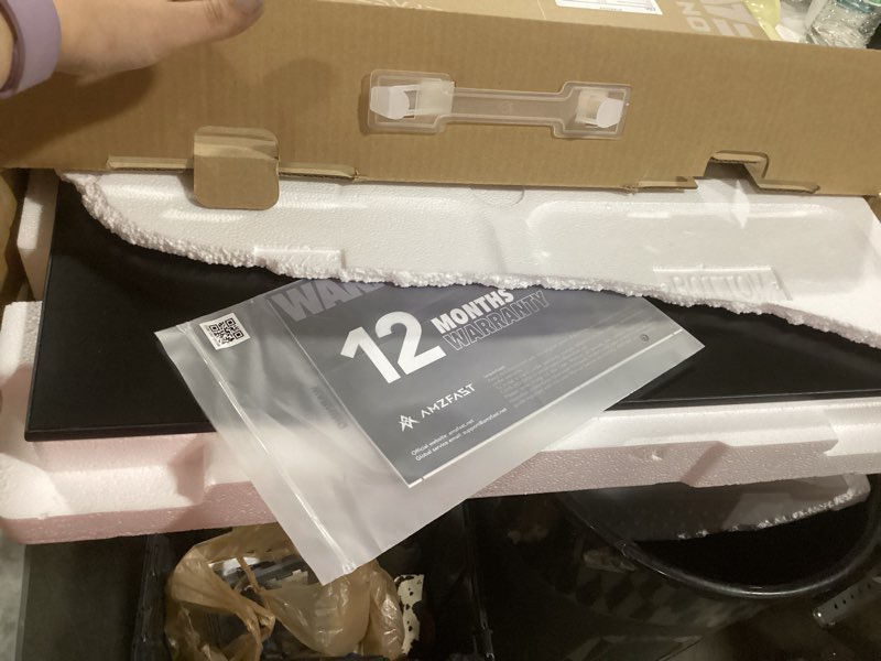 Condition photo showing As Is for Amzfast 24 Inch Gaming Monitor 200Hz FHD 1080p Fast IPS Computer Monitor, 110% sRGB 1ms HDR Support Adaptive Sync, Eye Care VESA Mount HDMI 2.0 | Display Port 1.4 White Monitor, G24X1W 24 Inch IPS/200Hz/FHD White
