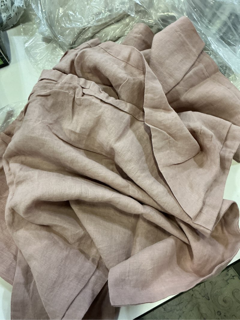 Condition photo showing Good Condition for european linen euro sham solid dusty mauve 26in x 26in