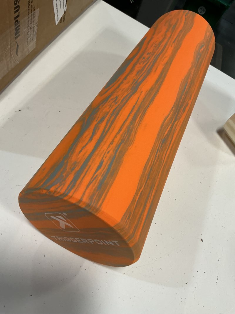 Condition photo showing Good Condition for triggerpoint foundation roller - premium eva foam muscle recovery and flexibility roller, soft compression for injury prevention, travel-friendly, ideal for athletes 18" orange/grey