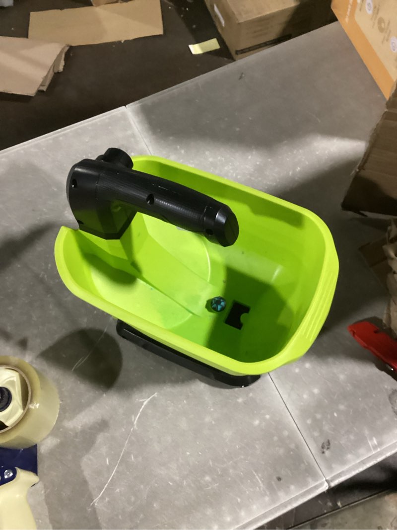 Condition photo showing As Is for Adisipsoarin Salt Spreader for Ryobi 18v Battery,Handheld Fertilizer Spreader for Lawns,Available Year-Round,Grass Seeds,Fertilizer,Rock Salt and Ice Melt(Battery Not Included)