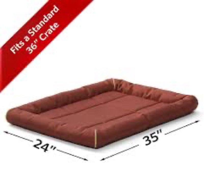 MidWest Homes for Pets Maxx Dog Bed for Metal Dog Crates, 36-Inch, Brick