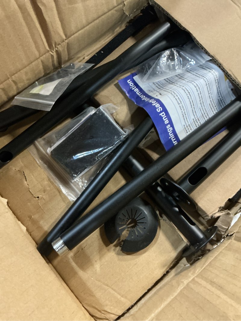 Condition photo showing As Is for speaker stands pair for samsung hw-q990f/q990c/q990d rear speaker stand with wall mount - height adjustable speaker floor stands for q series samsung speaker stands pair with keyhole or thread hole