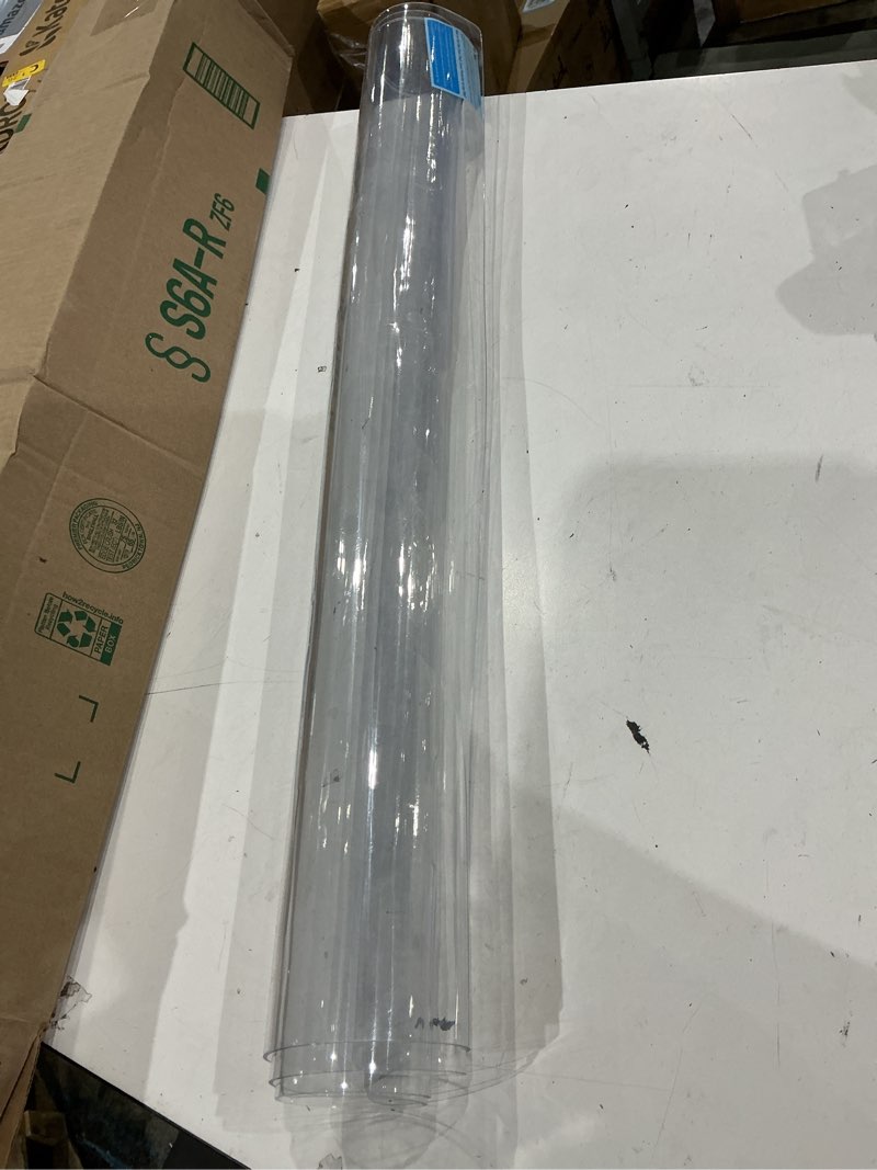Condition photo showing As Is for deep dream 2.0mm clear desk cover protector, 12×28 inch clear table protector, rectangular vinyl desk pad, pvc plastic table cover for office, dresser, night stand, computer & writing desk tabletop clear 2mm 12" x 28" (rectangular)