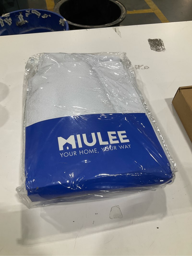 Condition photo showing New/Like New for miulee white thermal insulated curtains 90 inches long 2 panels set for summer heat blocking non see through privacy thick semi sheer light filtering back tab window drapes for bedroom living room white 52"w x 90"l (pack of 2)