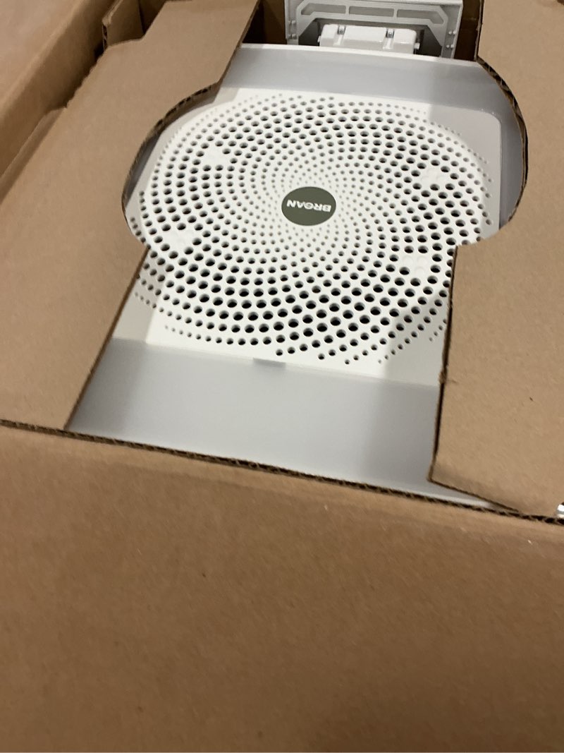Condition photo showing Good Condition for Broan-NuTone ChromaComfort Bathroom Exhaust Fan with Bluetooth Speaker, Powerful 110CFM/1.5 Sones, 24-color LED Light, SPK110RGBL, Wall Switch Chroma Sensonic