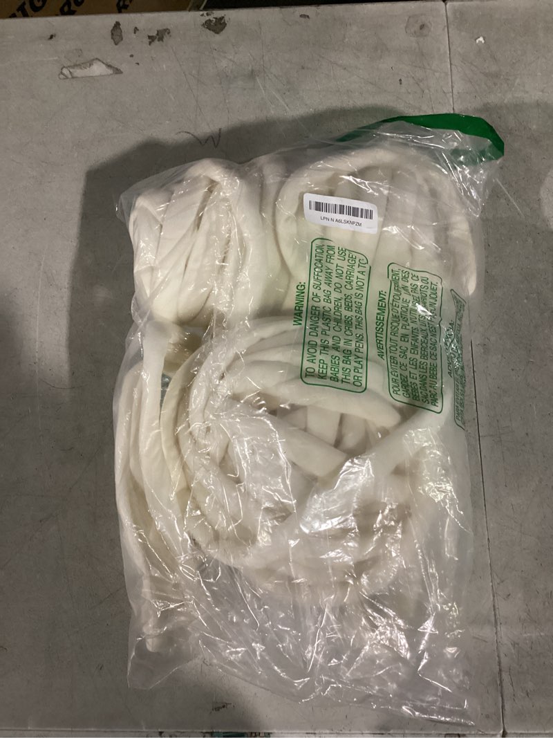 Condition photo showing Good Condition for chunky chenille yarn velvet soft super bulky size 6 for crocheting knitting, baby blanket yarn, 100g 71 yds per skein, easy to use for scarves, amigurumi, crafts (2, pure white) 2 pure white
