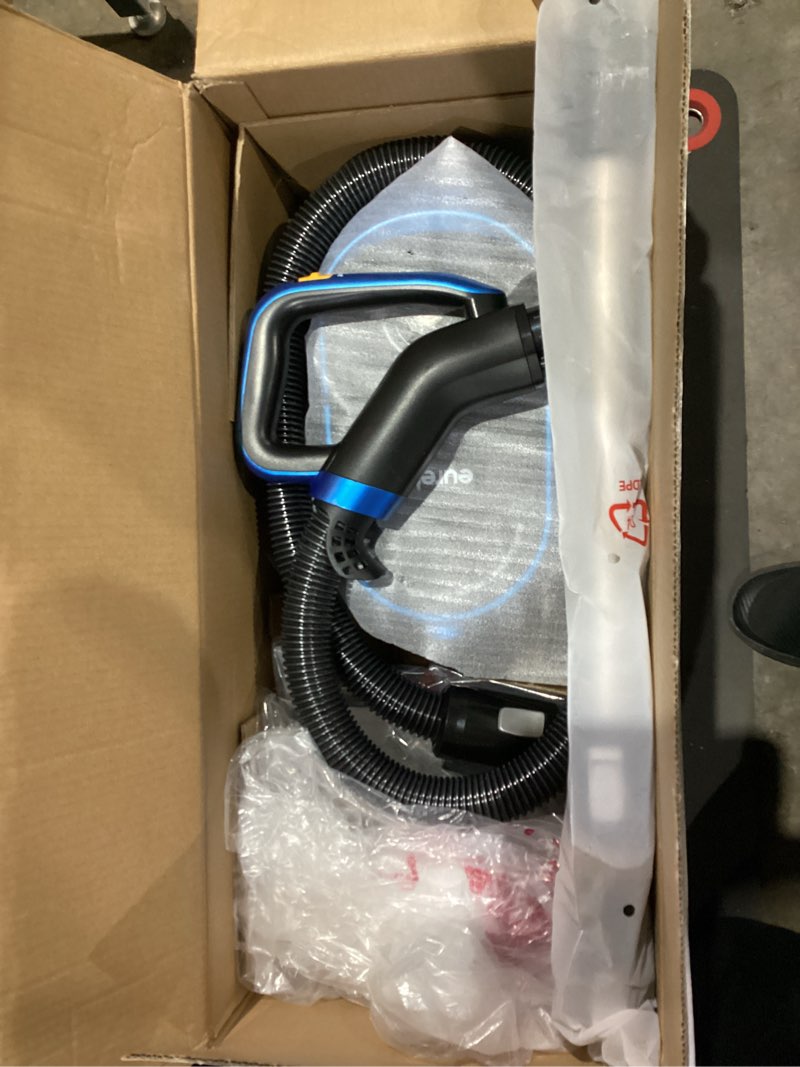 Condition photo showing Good Condition for Eureka Bagless Canister Vacuum with Washable HEPA Filter, 16KPA Suction for Carpets/Hard Floors, Compact Design with 3 Cleaning Tools, 2-Motor Household Vacuum, Lightweight and Easy Maneuverable Indigo Blue