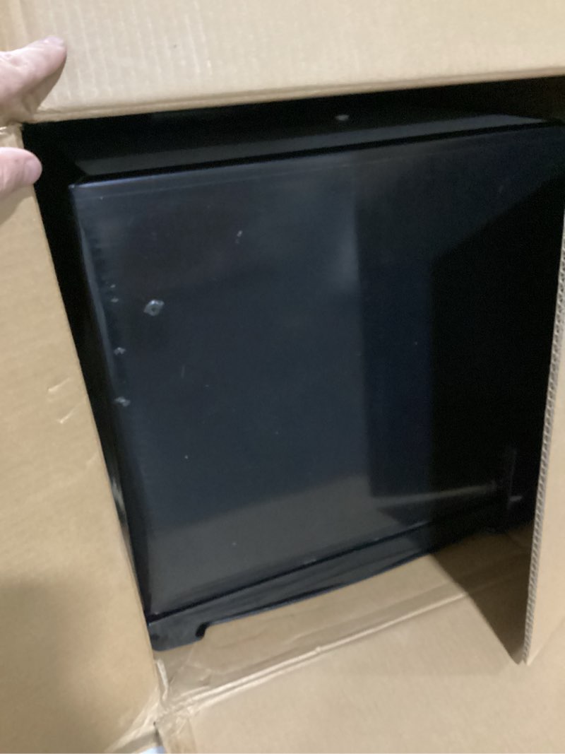 Condition photo showing Good Condition for newbulig mini fridge with freezer 3.2 cu.ft small refrigerator for office, dorm, small fridge with adjustable thermostat, energy saving, singel door, sliver silver 31.4"*18"*17.5"