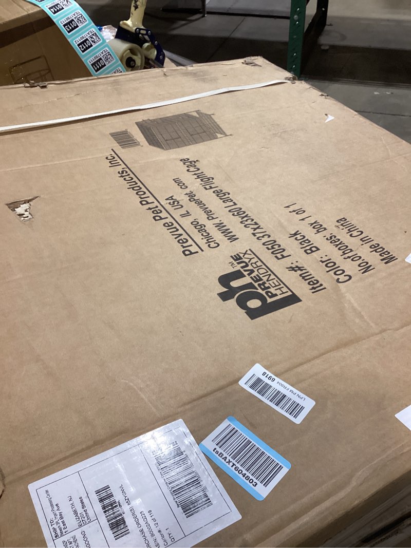 Condition photo showing New/Like New for Prevue Hendryx F050 Pet Products Wrought Iron Flight Cage, X-Large, Hammertone Black Black 37.0"L x 23.0"W x 60.0"H