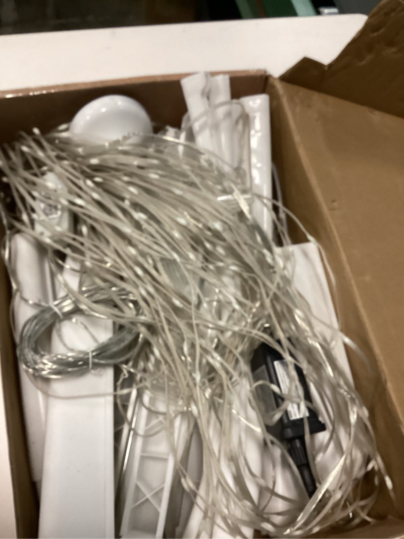 Condition photo showing As Is for 8FT Smart Christmas Cone Tree Lights, 388 LEDs Lighted Outdoor Christmas Tree with Timer Remote & APP Control, DIY RGB Color Changing Light Show with Music Sync for Indoor Outside Xmas Decorations RGB (Red, Green, Blue) 8ft