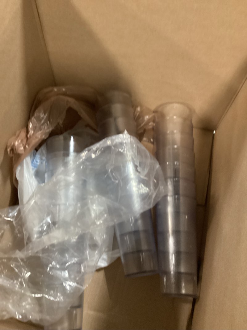 Condition photo showing Good Condition for US Acrylic Cafe Plastic Reusable Tumblers (Set of 16) 20-ounce Water Cups in Grey | Value Set of Restaurant Style Drinking Glasses, Stackable, BPA-free, Made in the USA | Top-rack Dishwasher Safe Gray 20-ounce