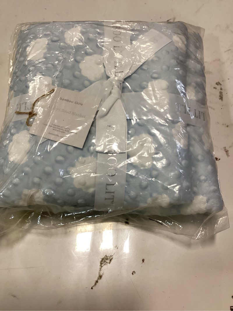 Soft Plush Baby Blanket, Blue Cloud, Baby Boy/Girl/Unisex, 47"x47", Perfect Shower & Registry Gift