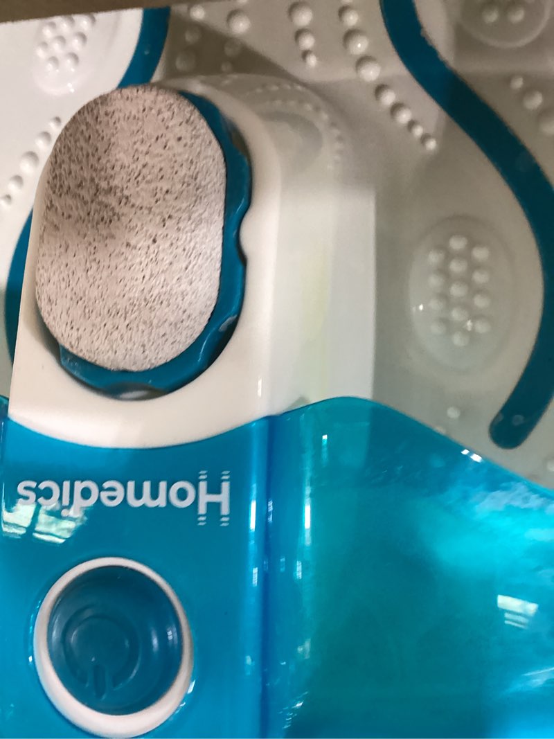Condition photo showing As Is for Homedics Bubble Mate Foot Spa, Toe Touch Controlled Foot Bath with Invigorating Bubbles and Splash Proof, Raised Massage Nodes and Removable Pumice Stone