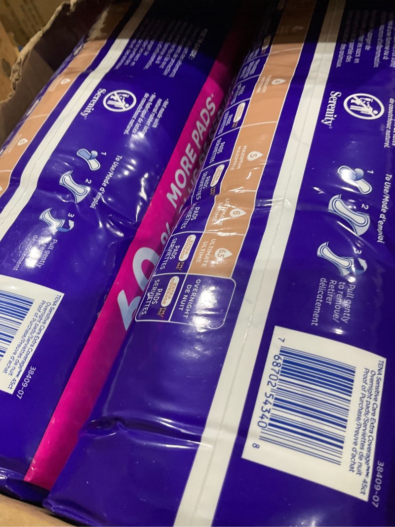 Condition photo showing New/Like New for TENA Intimates Overnight Pad, 45 Count