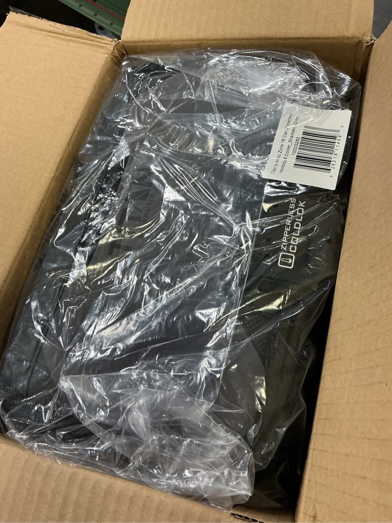 Condition photo showing New/Like New for Titan by Arctic Zone Deep Freeze Cooler - Zipperless Hardbody Cooler - Deep Freeze Insulation, HardBody Liner, and SmartShelf 16 Can Sharkskin Gray