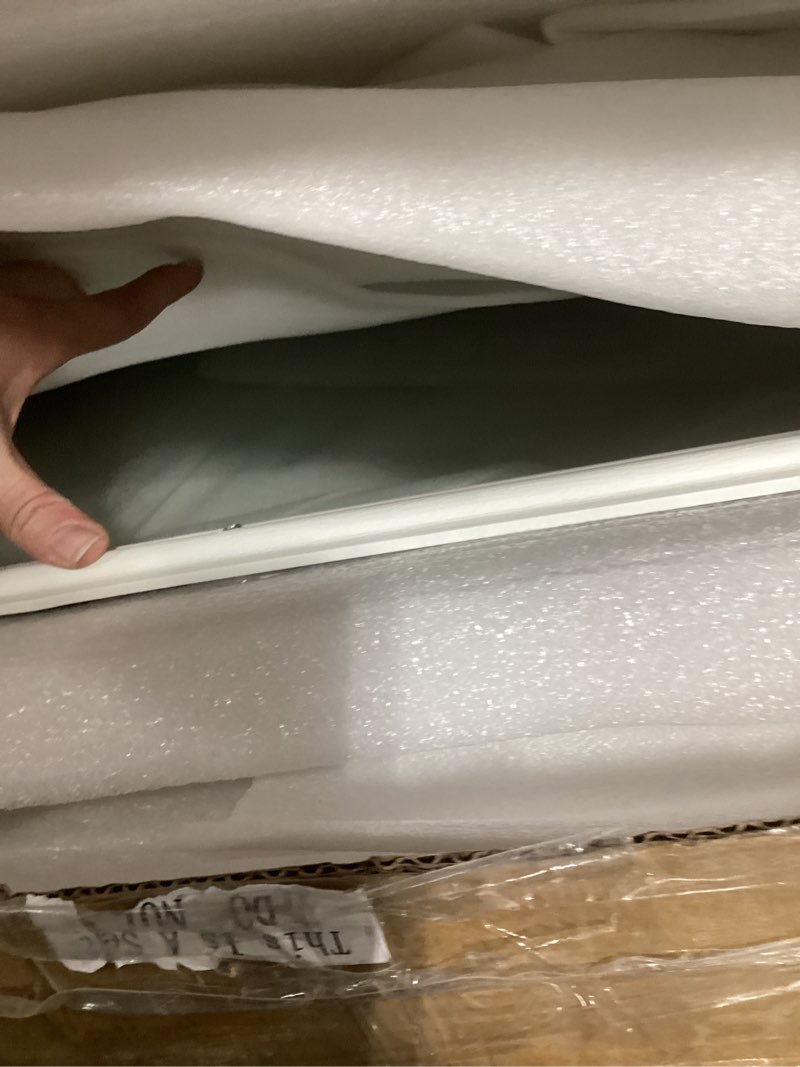 Condition photo showing As Is for 1 pcs 22 x 36 entry door glass insert white exterior front door window inserts replacement kit for home improvement 22 x 36 raised frame 1