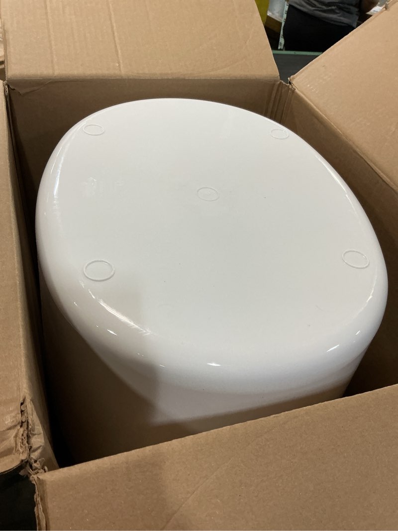 Condition photo showing As Is for iris usa cat litter box large top entry with lid enclosed covered hooded design litter catching scatter shield pan dog proof pet proof scoop included odor control for indoor cats kittens beige/white top entry white/beige