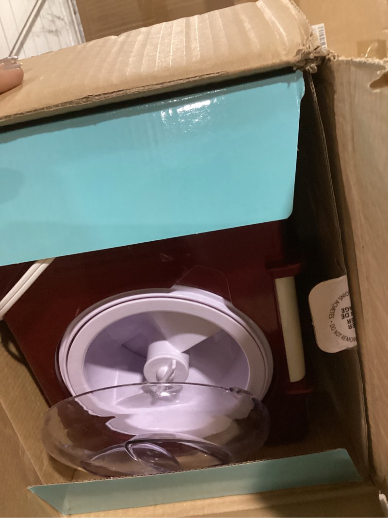 Condition photo showing Good Condition for Nostalgia Snow Cone Shaved Ice Machine - Retro Table-Top Slushie Machine Makes 20 Icy Treats - Includes 2 Reusable Plastic Cups & Ice Scoop - Retro Red Table Top Metallic Red