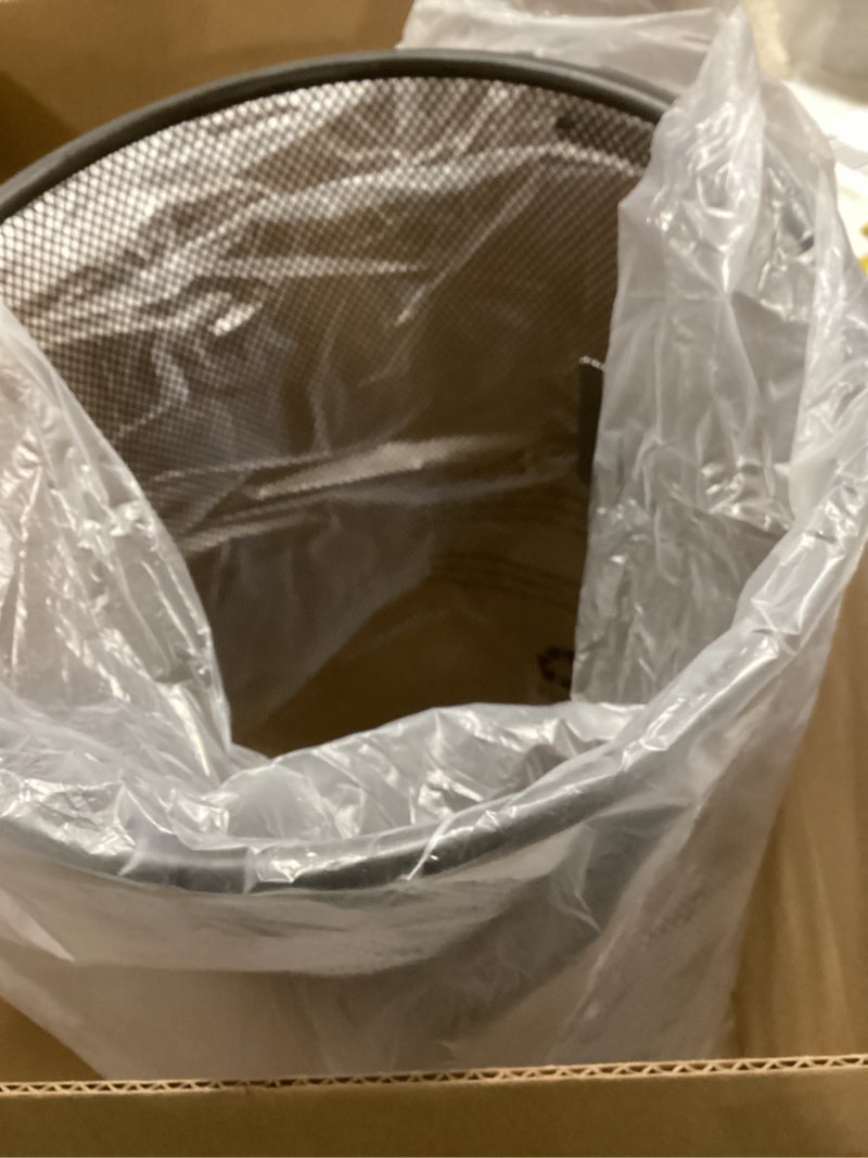 Condition photo showing Good Condition for Mind Reader Umbrella Stand, Multi-Purpose Mesh Storage Stand, Organizer for Office and Entryway, Metal Mesh, Black Black Single Stand