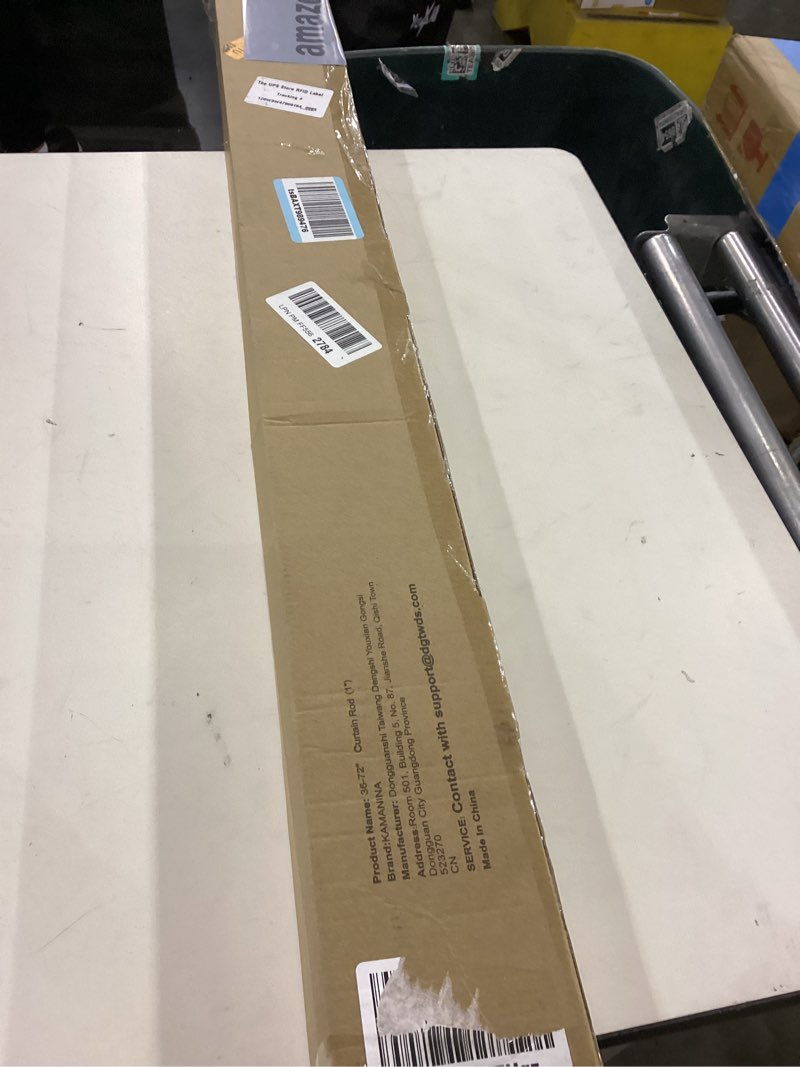 KAMANINA 1 Inch Curtain Rod Single Drapery Rod 36 to 72 Inches (3-6 Feet), Black Curtain Rods for Wi