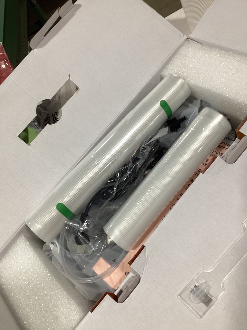 Condition photo showing Good Condition for Powerful Suction Vacuum Sealer Machine,Commercial Fully Automatic Food Vacuum Sealer with Double Heat Seal,Dry & Moist Modes,Built-in Cutter,Bags Storage,Easy-Lock Handle,Include 2 Bag Rolls (Black)